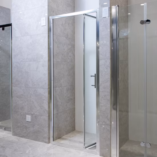 Chrome Square Folding Pivot Single Door Simple Shower Enclosure