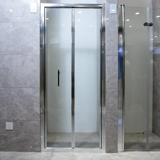 Chrome Square Folding Pivot Single Door Simple Shower Enclosure