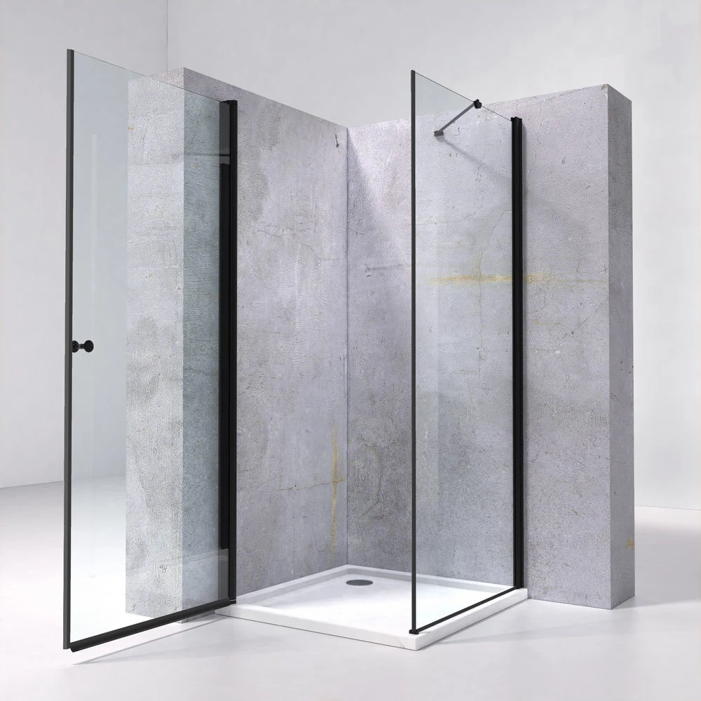 Snuofan 5mm Toughened Glass Shower Enclosure Walk in Factory