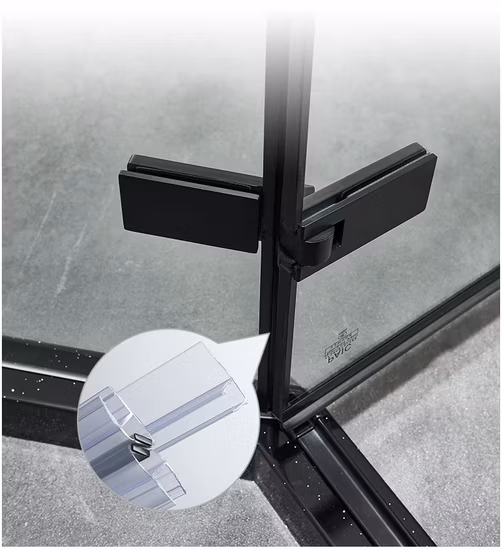 Рекламная ромбовидная стеклянная душевая кабина с распашной дверью и ручкой (L5704)